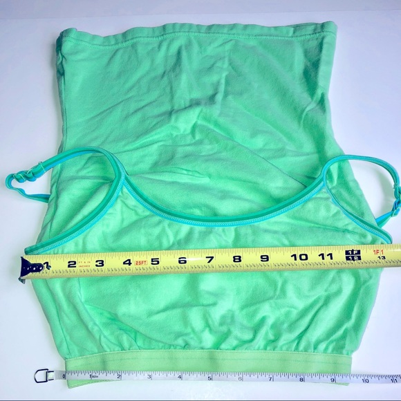 3/$15 STYLE & CO Tank Top Cami Spaghetti Strap built in Bralette Cropped Small - Picture 8 of 16